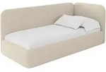 EINZELLBETT Jugendbett mit Bettkasten, Links - ELSY 90x200 Dunkelbeige