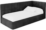 EINZELLBETT Jugendbett mit Bettkasten und Matratze H3/H4, Links - TULY 100x200
