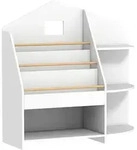 KINDERB&Uuml;CHERREGAL MDF Kiefernholz Wei&szlig;