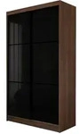 SCHWEBET&Uuml;RENSCHRANK Viva II mit Schubladen und Spiegel, mit Lacobel-Glas,...