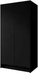 DREHT&Uuml;RENSCHRANK VELAR 102/200/51 cm Modern Kleiderschrank 2-t&uuml;rig Schwarz