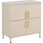 SIDEBOARD mit 4 T&uuml;ren Metall Beige Ombura
