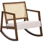 SCHAUKELSESSEL Holz Braun/Hellbeige Leidy