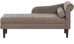 CHAISELONGUE-RECHTSSEITIGE Stoff Taupe Yvoire
