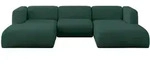 WOHNLANDSCHAFT MIRA-U1 317x179x70 Gr&uuml;n Velours