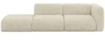 SOFA Ottomane Rechts MIRA-S3 296x89x70 Creme Velours