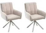 ESSZIMMERSTUHL 2er-Set Stoff Beige Sardoal