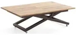 COUCHTISCH Axen h&ouml;henverstellbar ausziehbar, Eiche Braun 120-160/80/38-75 cm
