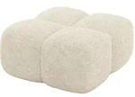 POUF Miko-Puf 90x90x45 cm Creme Velours Modular Sitzhocker