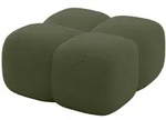 POUF Miko-Puf 90x90x45 cm Gr&uuml;n Boucl&eacute; Modular Sitzhocker