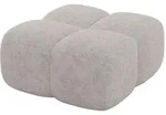 POUF Miko-Puf 90x90x45 cm Hellgrau Velours Modular Sitzhocker