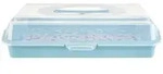 Kuchentransportbox in Hellblau/Transparent