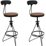 BARHOCKER Schwarz 2er-Set
