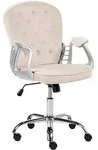 SCHREIBTISCHSTUHL Samtstoff Taupe Princess