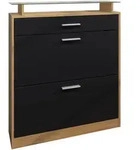 SCHUHSCHRANK Loret Schwarz matt