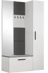 GARDEROBENSCHRANK MODULO 120,6/204/40 cm Modern Garderobe-Set Wei&szlig;