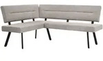 ECKBANK Zerra 192x153 cm, mit Metallbeinen, Curio-Stoff, Beige