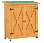 GARTENSCHRANK Tannenholz Gelb