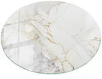 TISCHPLATTE fi70 cm Eleganter Marmor mit Adern