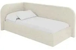 EINZELLBETT Jugendbett mit Bettkasten, Rechts - JAXY 100x200 Beige