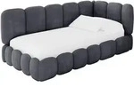 EINZELLBETT Jugendbett mit Bettkasten, Links - AVRY 80x200 Dunkelgrau