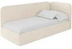 EINZELLBETT Jugendbett mit Bettkasten, Links - ELSY 90x200 Beige