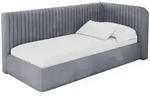 EINZELLBETT Jugendbett mit Bettkasten und Matratze H3/H4, Links - AURY 90x200...