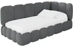 EINZELLBETT Jugendbett mit Bettkasten, Links - AVRY 80x200 Dunkelgrau