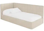 EINZELLBETT Jugendbett mit Bettkasten, Rechts - TULY 80x200 Beige