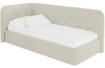 EINZELLBETT Jugendbett mit Bettkasten, Rechts - FIKY 80x200 Beige