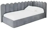 EINZELLBETT Jugendbett mit Bettkasten, Links - ARTY 90x200 Grau