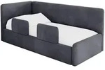 EINZELLBETT Jugendbett mit Bettkasten, Rechts - NORY 90x200 Dunkelgrau