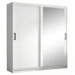 SCHWEBET&Uuml;RENSCHRANK Hela mit 2 T&uuml;ren und Schubkasteneins&auml;tzen, 180 cm, Wei&szlig;