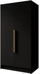DREHT&Uuml;RENSCHRANK BERON 102/200/51 cm Modern Kleiderschrank 2-t&uuml;rig Schwarz