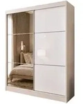 SCHWEBET&Uuml;RENSCHRANK Viva 200/216/61 Kaschmir mit Lacobel-Glas