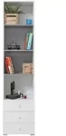 B&Uuml;CHERREGAL GALIA 45x40x190 cm, Regal Wei&szlig;