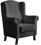 OHRENSESSEL Leonardo dunkelgrau boucle-stoff