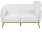 2-SITZER-SOFA Boucl&eacute; Wei&szlig; Ljung