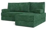 ECKSOFA NOTIA modulares Boneless Sofa mit Schlaffunktion Gr&uuml;n Kordstoff