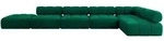 ECKSOFA modulares Sofa Favio-L3 - 475x190x70 cm Dunkelgr&uuml;n Velours