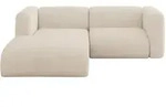 ECKSOFA Ottomane Links MIRA-L1 227x179x89 Beige Velours