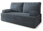BETTSOFA SILAR aus Schaumstoff Kordstoff Grau Schlaffunktion