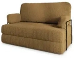 BETTSOFA KESTE aus Schaumstoff Bucle-Stoff Orange Schlaffunktion