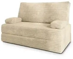 BETTSOFA LADIA aus Schaumstoff Kordstoff Creme Schlaffunktion