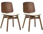 ESSZIMMERSTUHL 2er-Set Holz Braun/Hellbeige Charleston