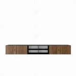 LOWBOARD VAREN 300/41/40 cm, H&auml;ngender TV-Schrank Schwarz / Eichefarben