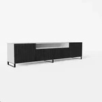 LOWBOARD VAREN 200/41/40 cm, Stand-TV-Schrank Wei&szlig; / Schwarz
