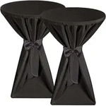 STEHTISCHHUSSE Premium &Oslash; 70cm Schwarz (2tlg)