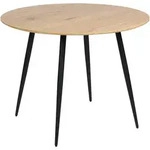 ESSTISCH heller Holzfarbton/schwarz 100 cm rund Bjorka