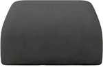 POUF MIRA-PUF 91x89x40 Dunkelgrau cm Velours Modular Sitzhocker